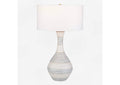 30381-1 Uttermost Potter Striped Ivory Blue Table Lamp