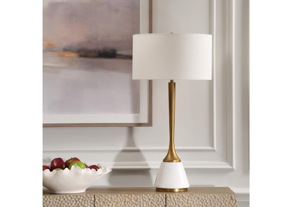 30365 Uttermost Avola White Marble Table Lamp