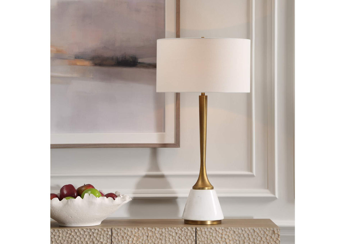 30365 Uttermost Avola White Marble Table Lamp