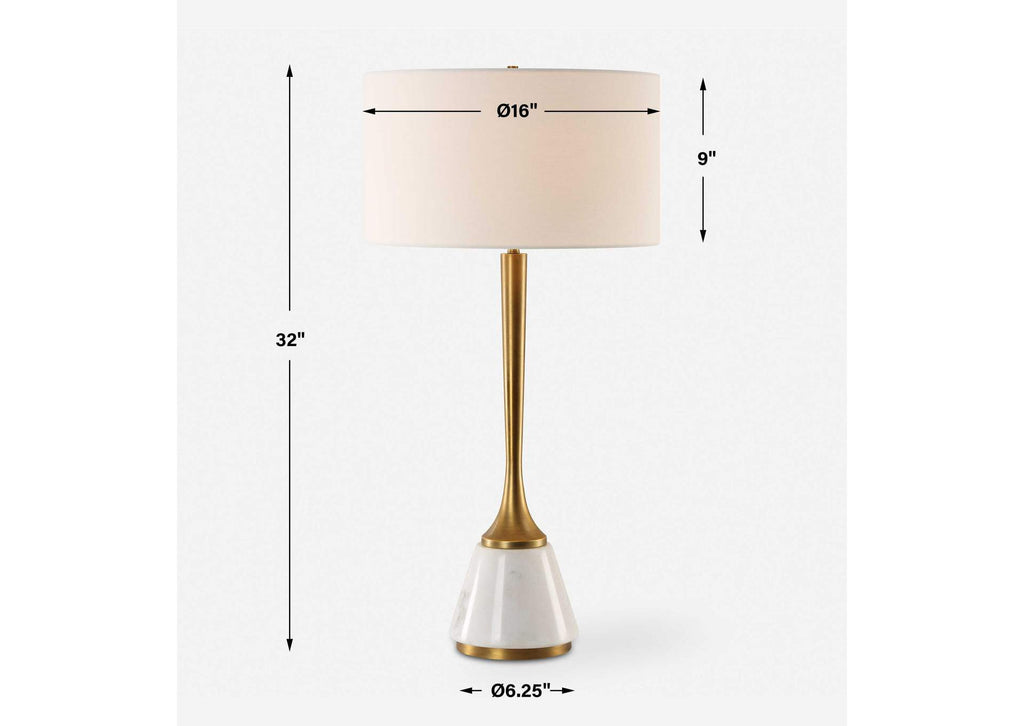 30365 Uttermost Avola White Marble Table Lamp