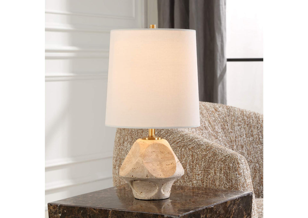 30414-1 Uttermost Indent Travertine Accent Lamp
