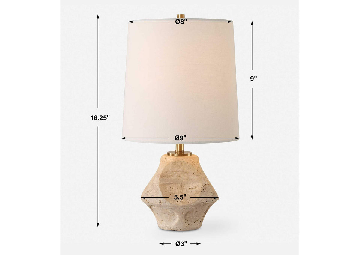 30414-1 Uttermost Indent Travertine Accent Lamp