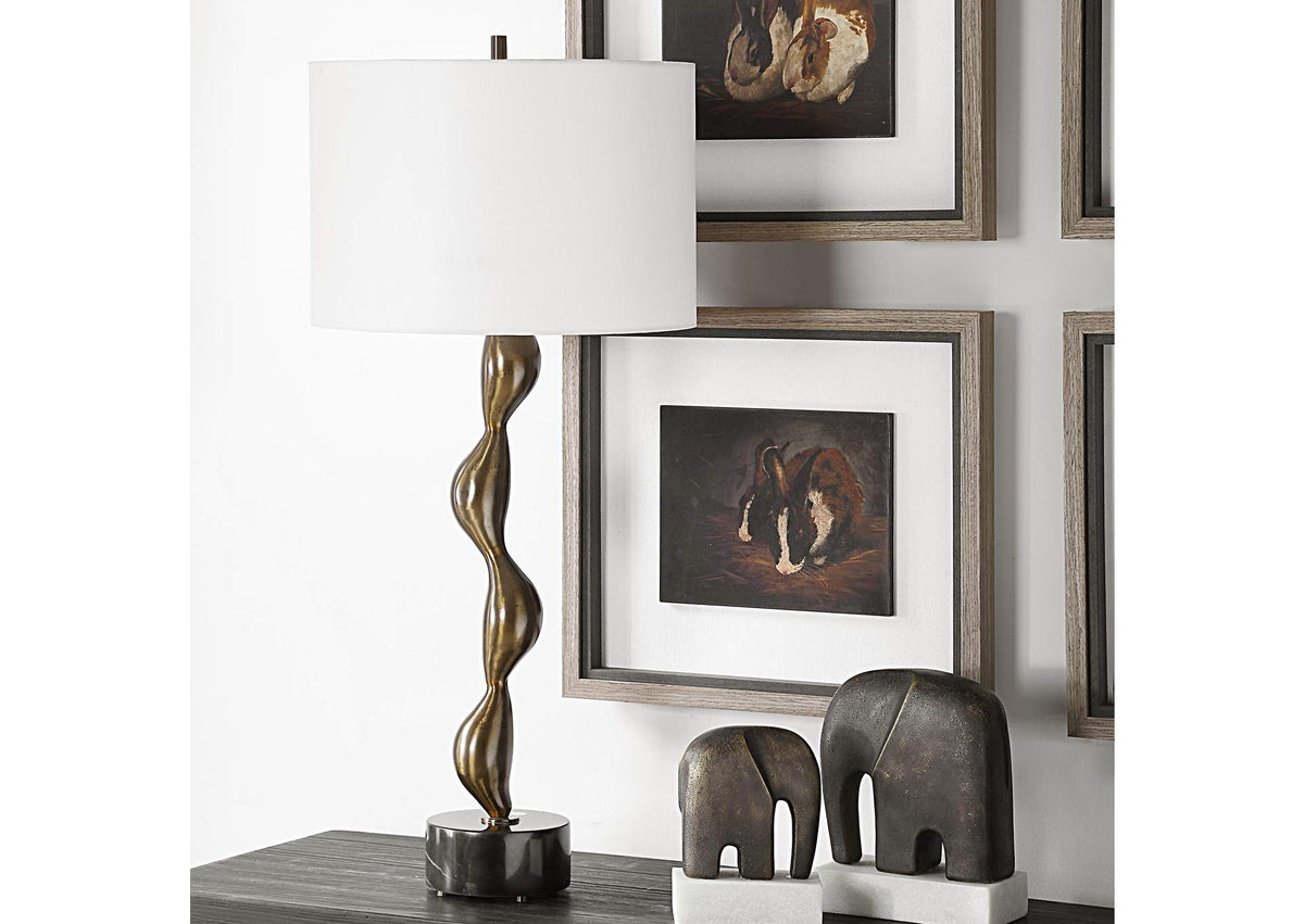 30454-1 Uttermost Remolino Bronze Table Lamp