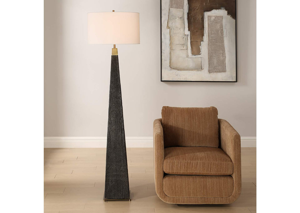 30469 Uttermost Lathey Tapered Floor Lamp