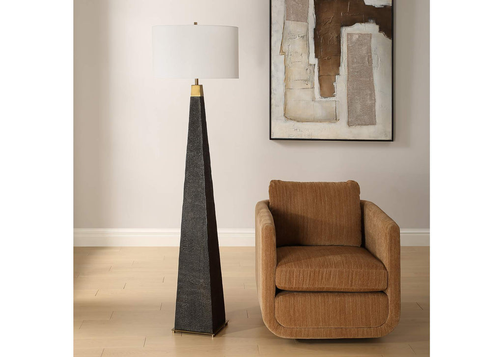 30469 Uttermost Lathey Tapered Floor Lamp
