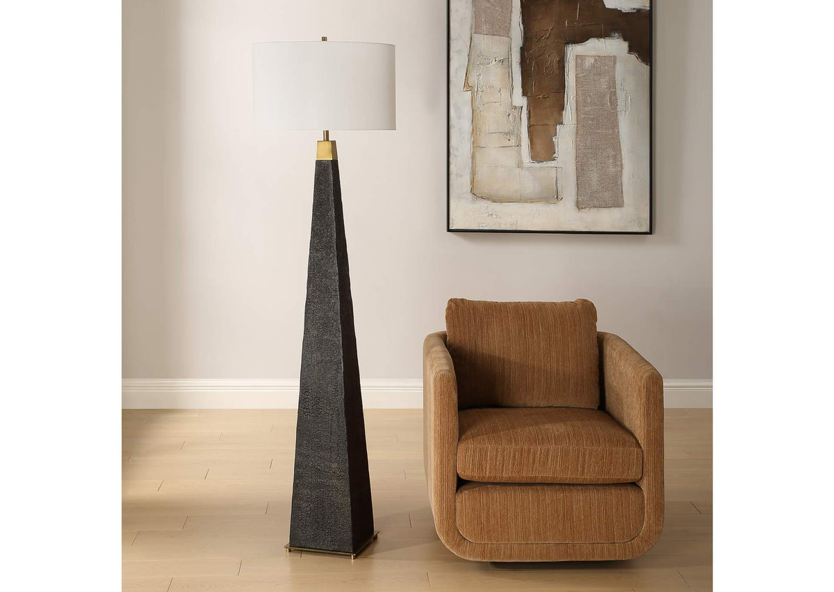 30469 Uttermost Lathey Tapered Floor Lamp