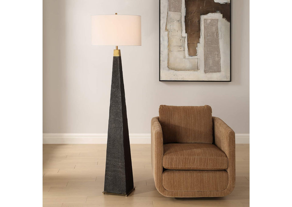 30469 Uttermost Lathey Tapered Floor Lamp