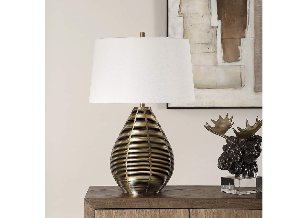 30463 Uttermost Knowles Brass Table Lamp