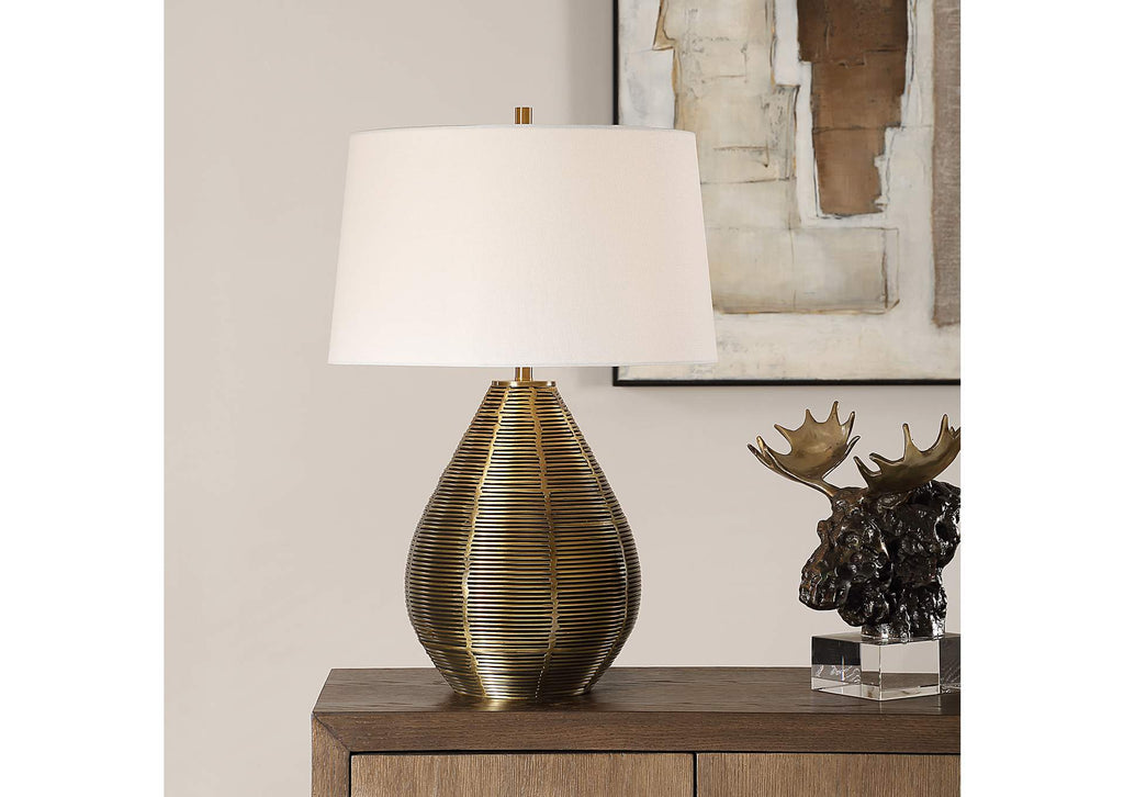 30463 Uttermost Knowles Brass Table Lamp