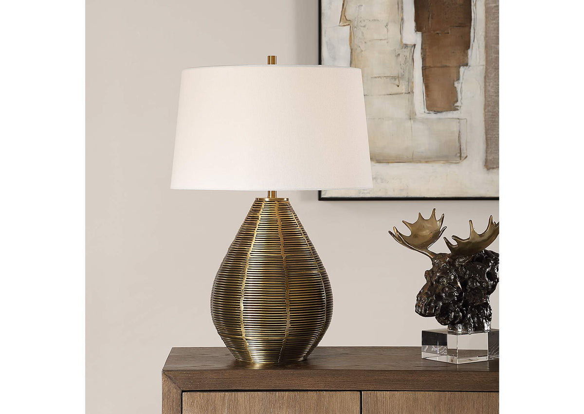 30463 Uttermost Knowles Brass Table Lamp