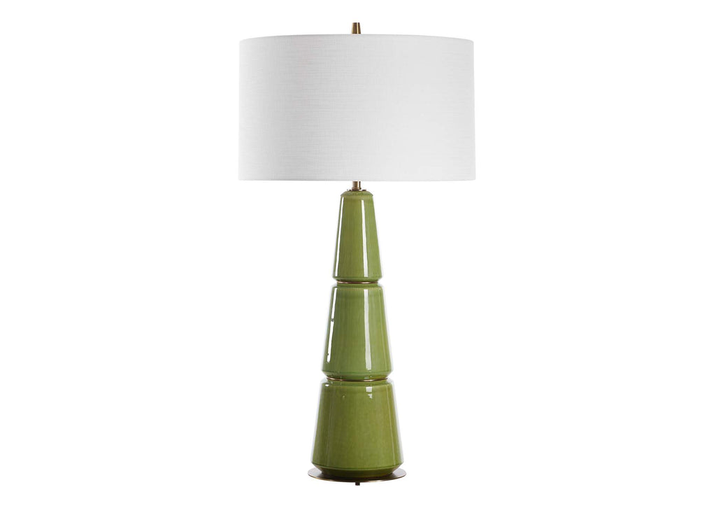 30502 Uttermost Mendell Moss Green Table Lamp