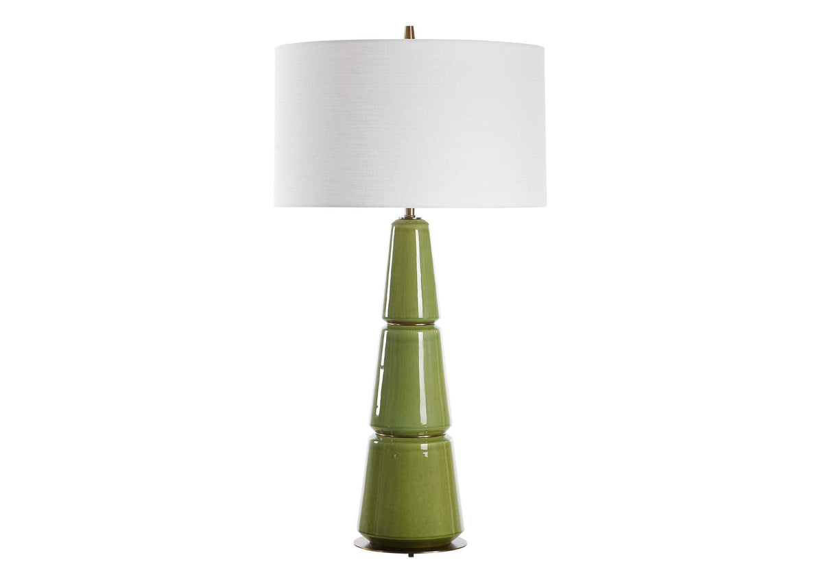 30502 Uttermost Mendell Moss Green Table Lamp