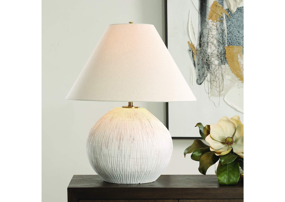 30490 Uttermost Meryl Aged White Table Lamp