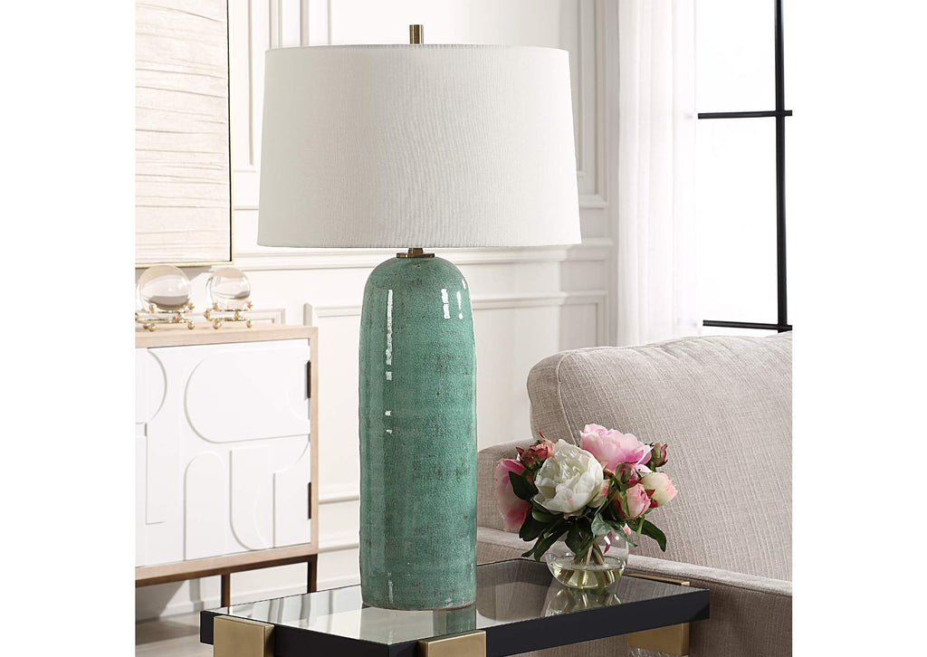 30478 Uttermost Andale Crackled Teal Table Lamp