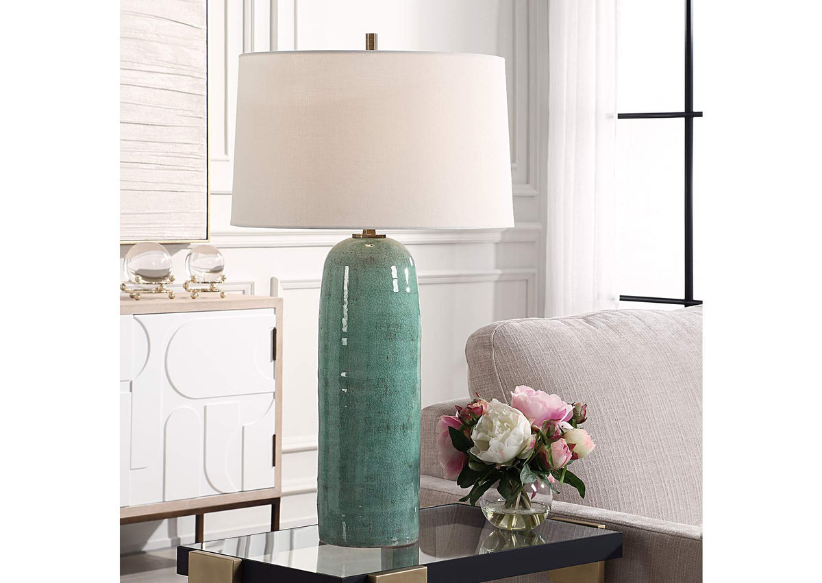 30478 Uttermost Andale Crackled Teal Table Lamp