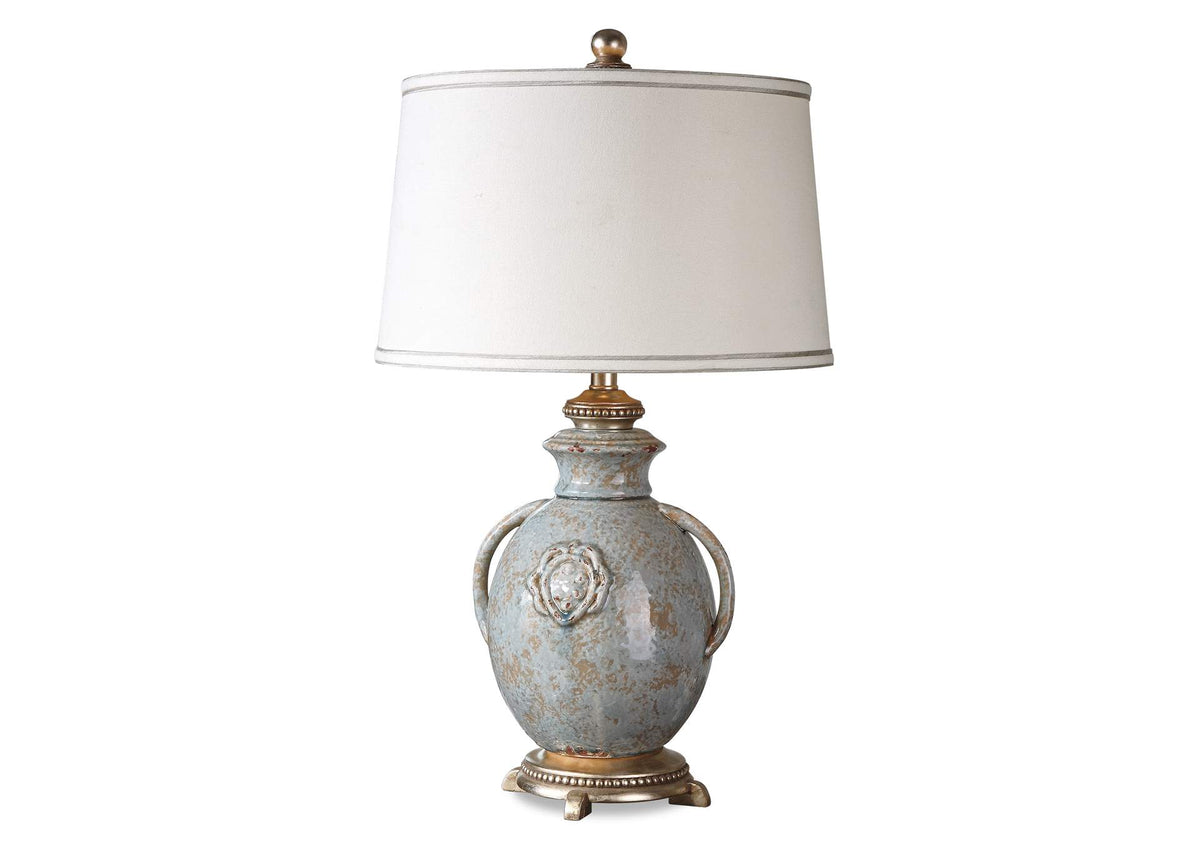 26483 Uttermost Cancello Blue Glaze Lamp