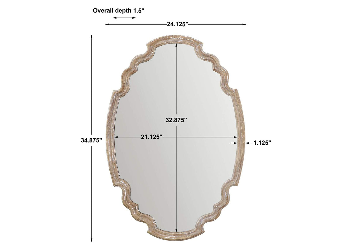 14483 Uttermost Ludovica Aged Wood Mirror