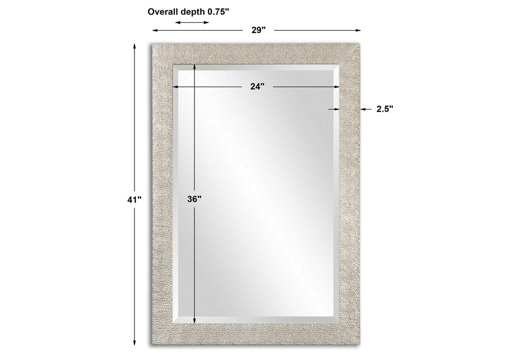 14495 Uttermost Porcius Antiqued Silver Mirror