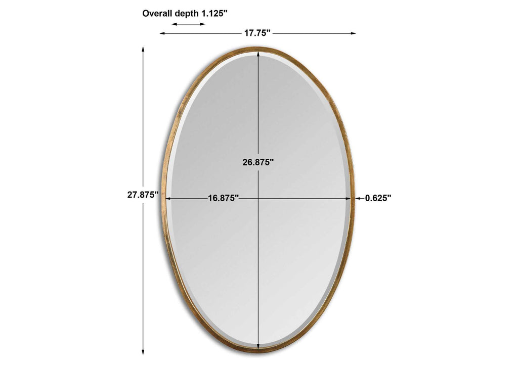 12894 Uttermost Herleva Gold Oval Mirror