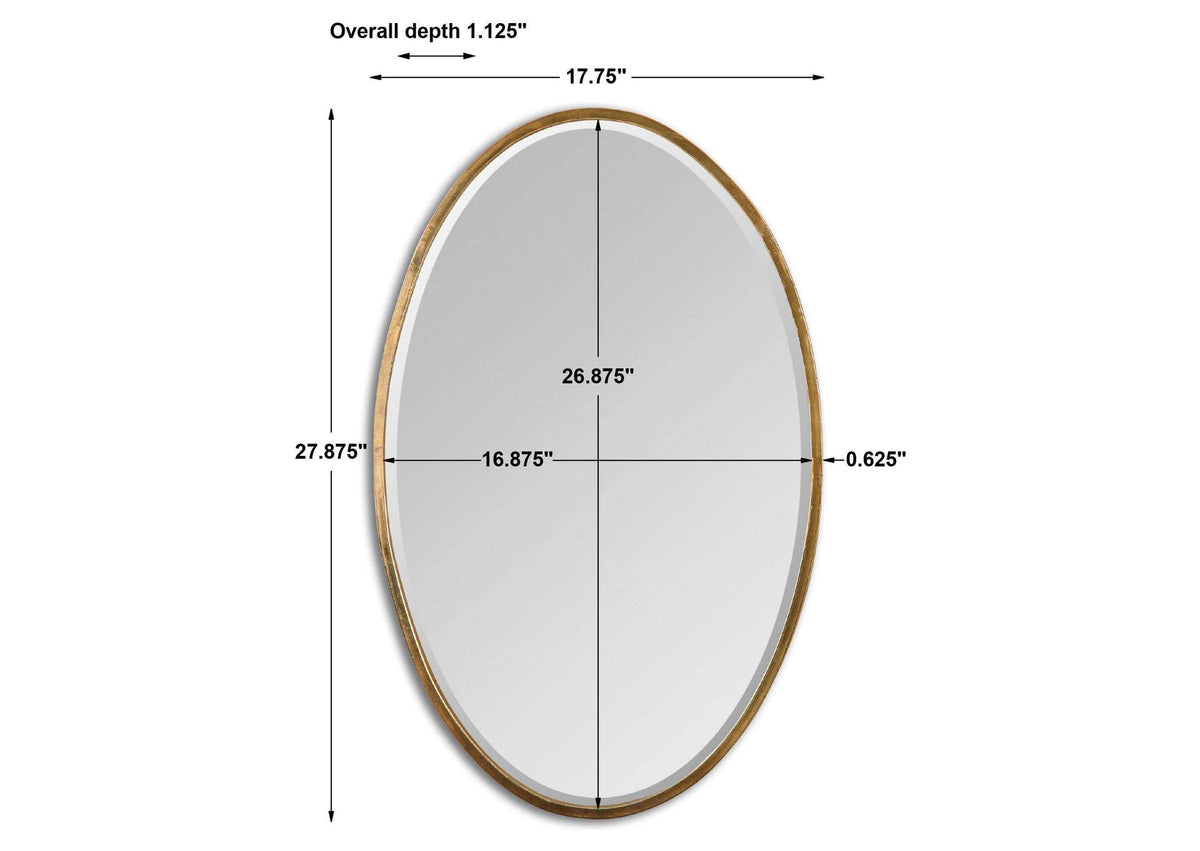 12894 Uttermost Herleva Gold Oval Mirror