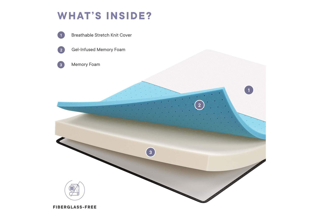 MOD-5345-WHI Aveline 6" Full Mattress By Modway