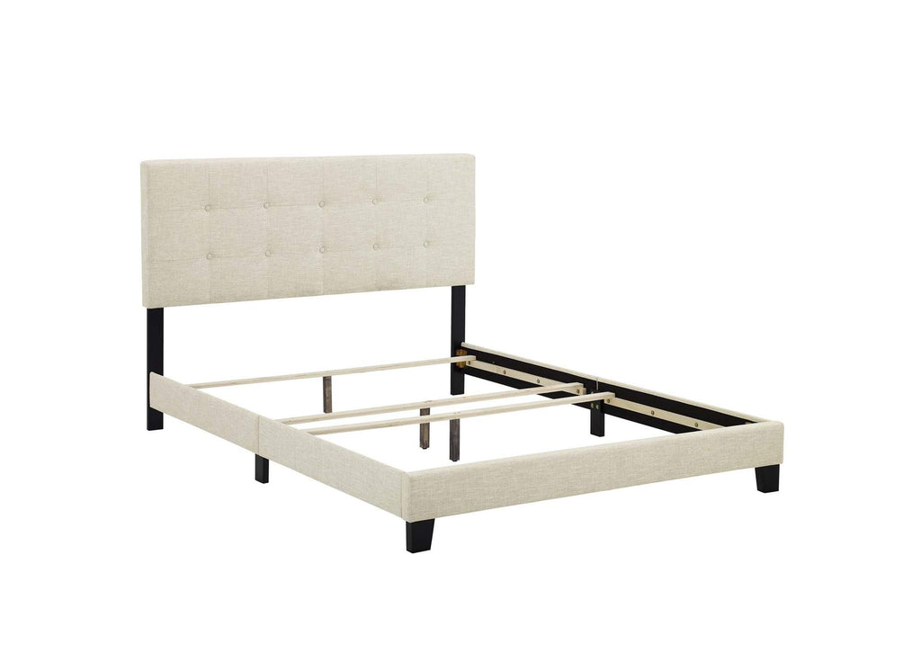 MOD-6001-BEI Amira Upholstered Fabric Queen Bed By Modway