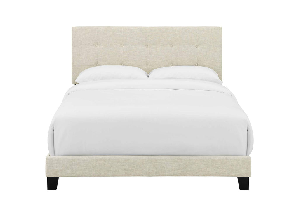 MOD-6001-BEI Amira Upholstered Fabric Queen Bed By Modway