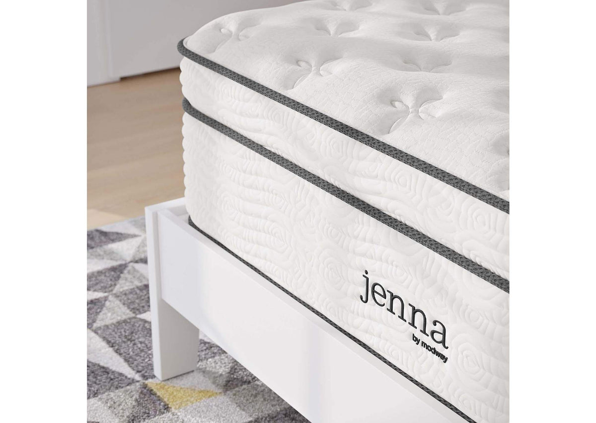 MOD-6083-WHI Jenna 14" Innerspring And Foam Full Mattress By Modway