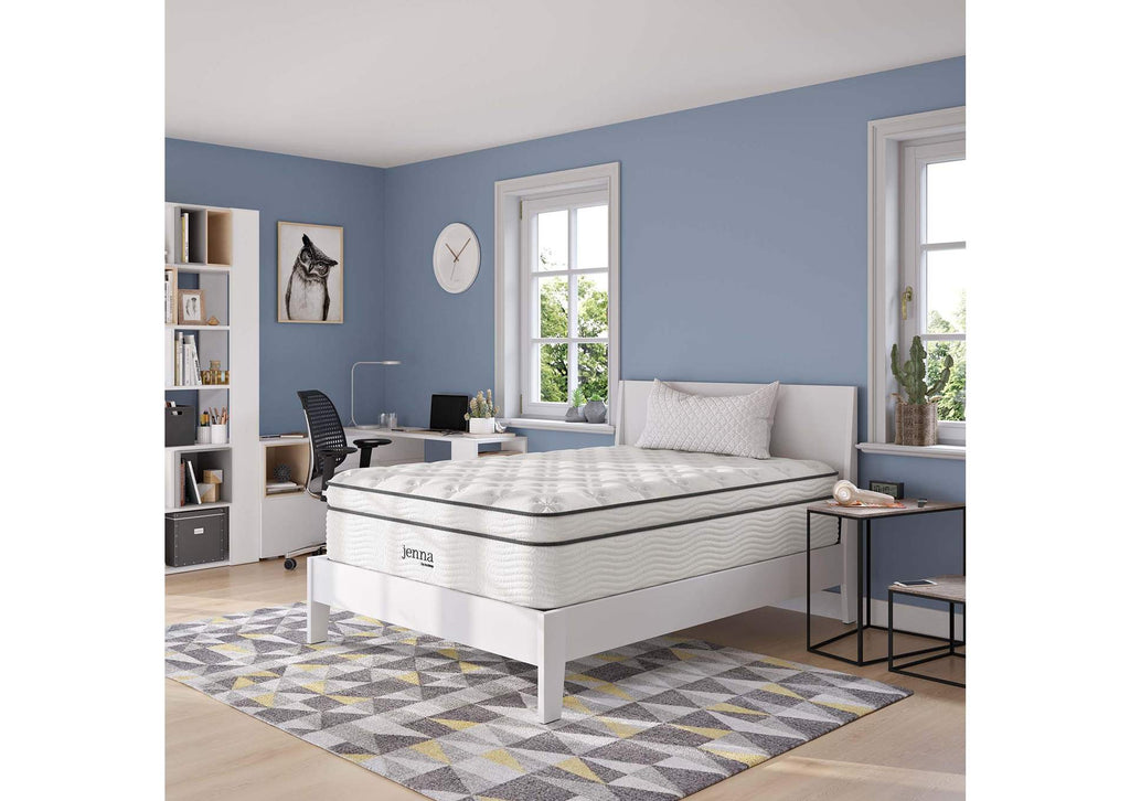 MOD-6083-WHI Jenna 14" Innerspring And Foam Full Mattress By Modway