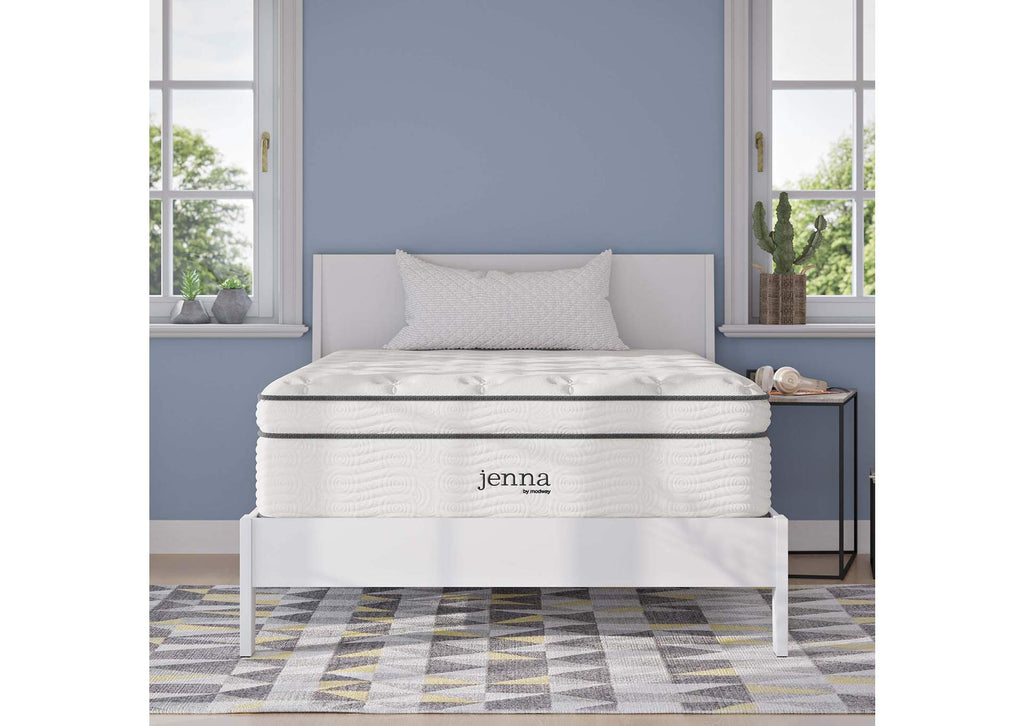 MOD-6083-WHI Jenna 14" Innerspring And Foam Full Mattress By Modway