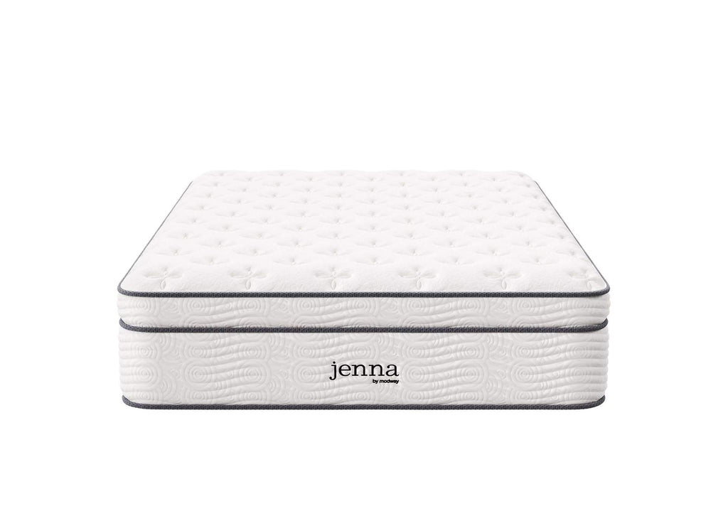 MOD-6083-WHI Jenna 14" Innerspring And Foam Full Mattress By Modway