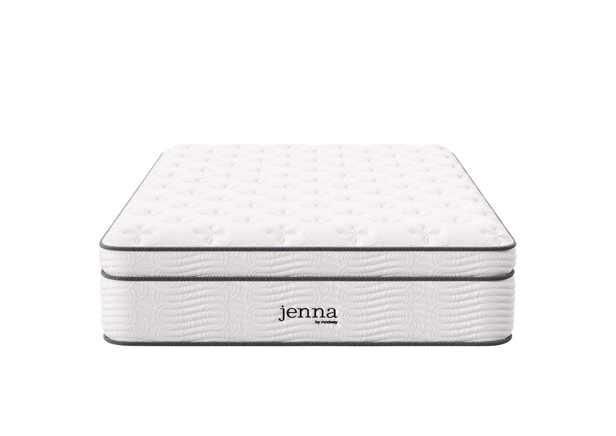 MOD-6083-WHI Jenna 14" Innerspring And Foam Full Mattress By Modway