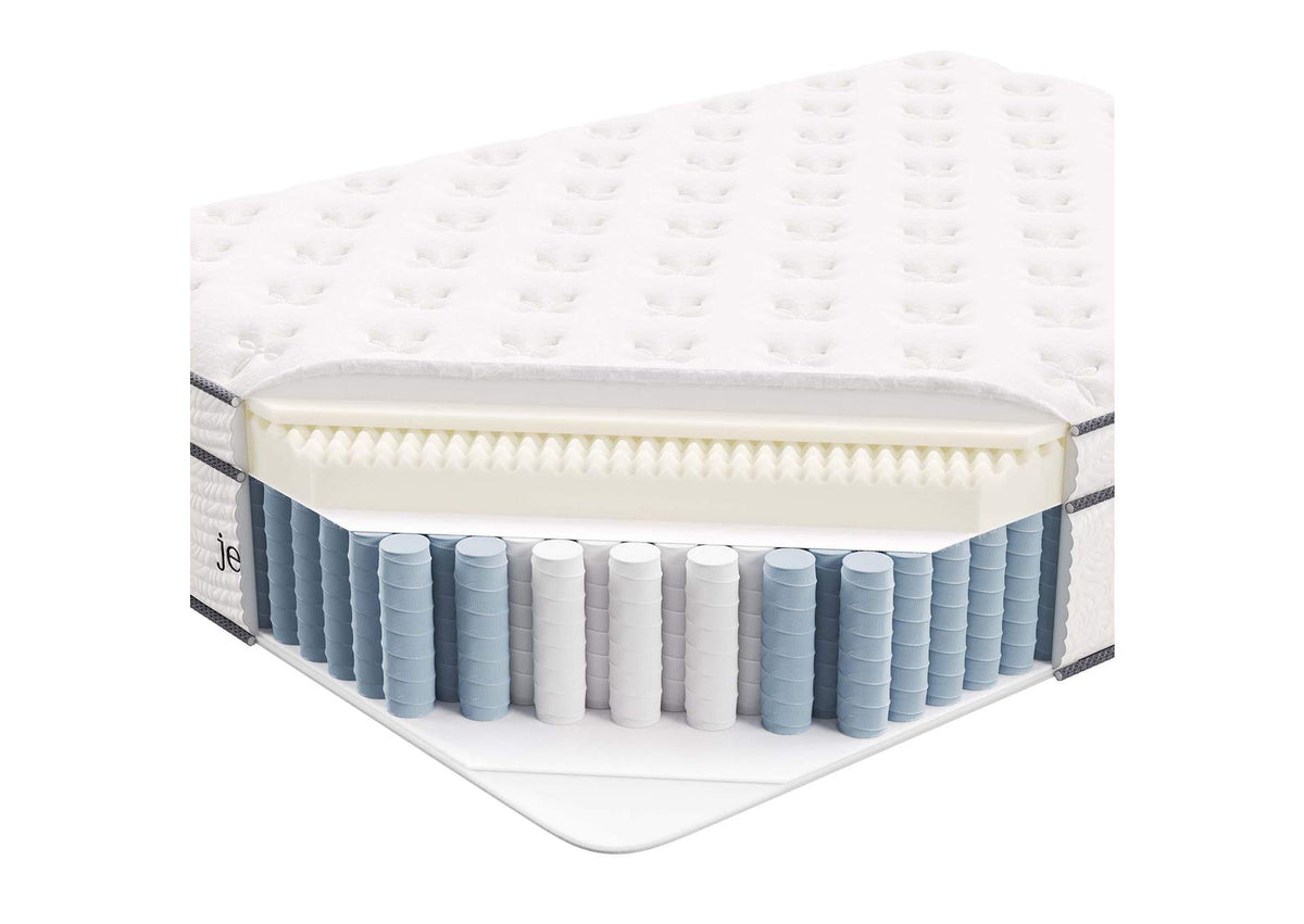 MOD-6083-WHI Jenna 14" Innerspring And Foam Full Mattress By Modway