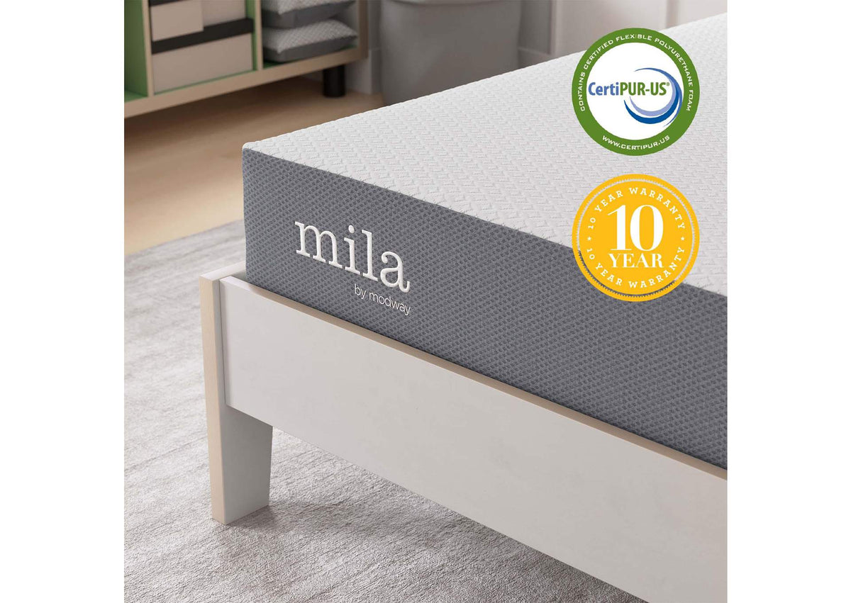 MOD-6256-WHI Mila 8" Twin Mattress By Modway