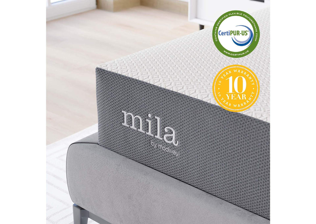 MOD-6262-WHI Mila 10" Queen Mattress By Modway