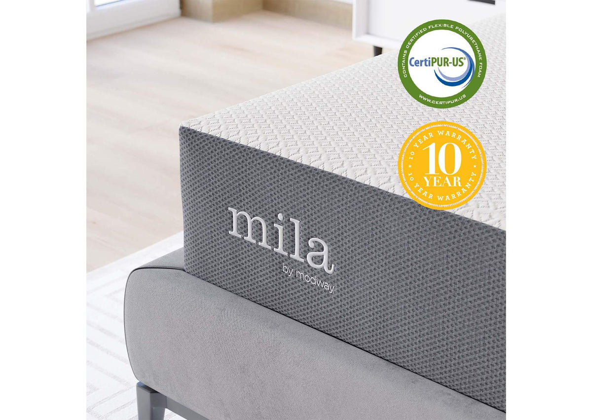 MOD-6262-WHI Mila 10" Queen Mattress By Modway