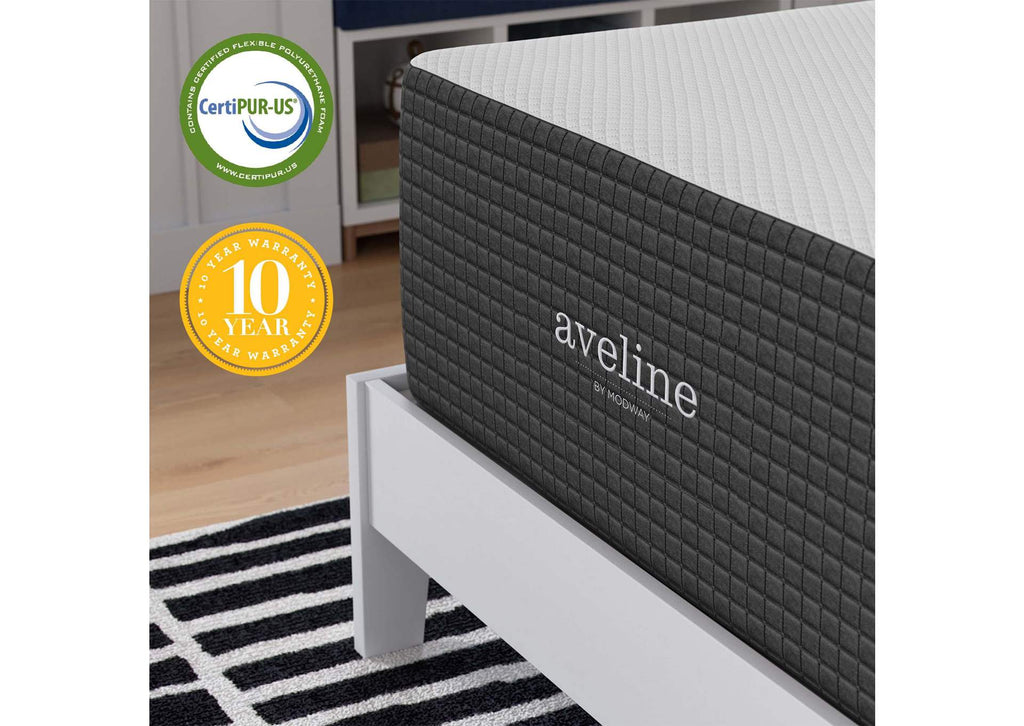 MOD-6606-WHI Aveline 16" Memory Foam Twin Mattress By Modway