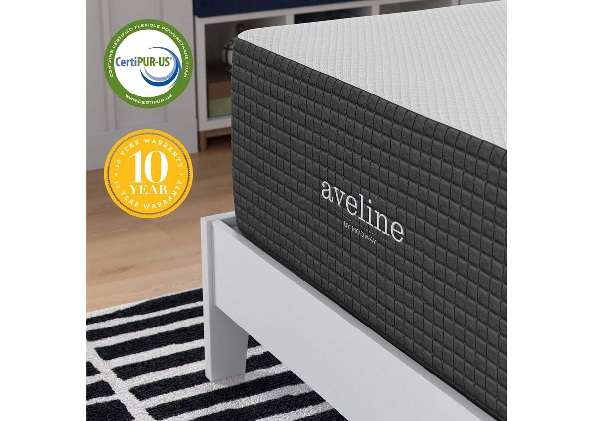 MOD-6606-WHI Aveline 16" Memory Foam Twin Mattress By Modway