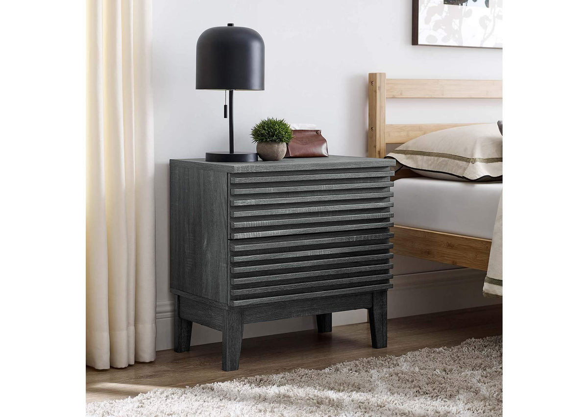 MOD-6964-CHA Render Two-Drawer Nightstand By Modway