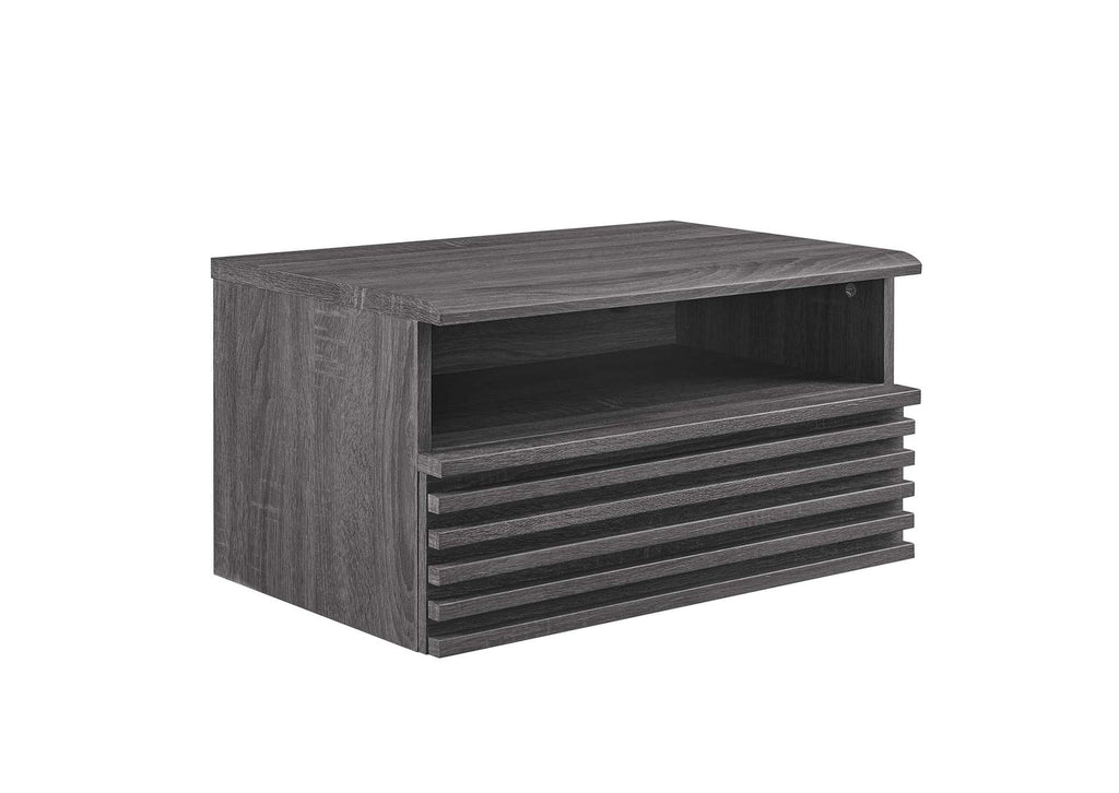 MOD-7058-CHA Render Wall-Mount Nightstand By Modway