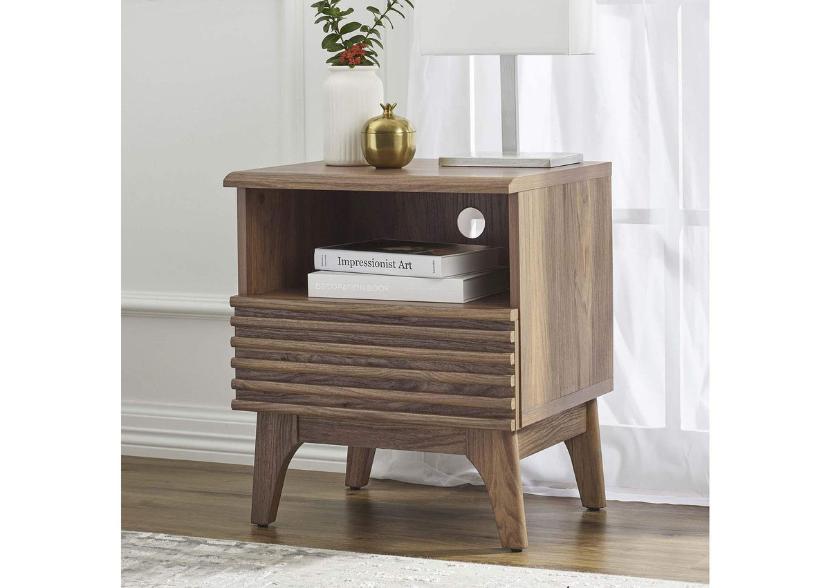 MOD-7070-WAL Render Nightstand By Modway