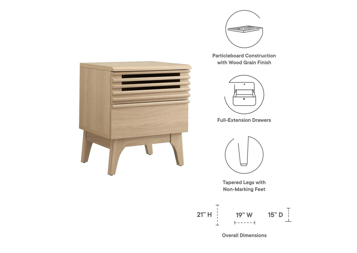MOD-7071-OAK Render Nightstand By Modway