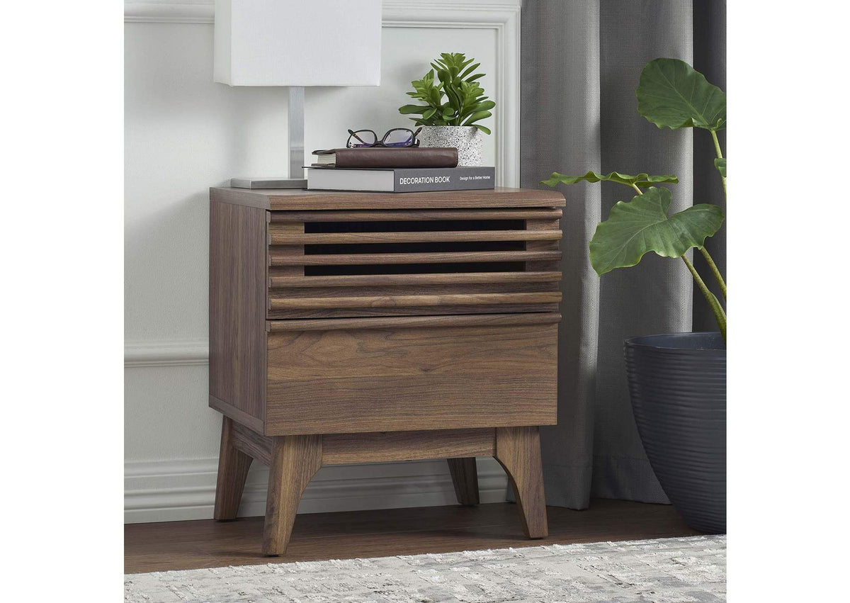 MOD-7071-WAL Render Nightstand By Modway