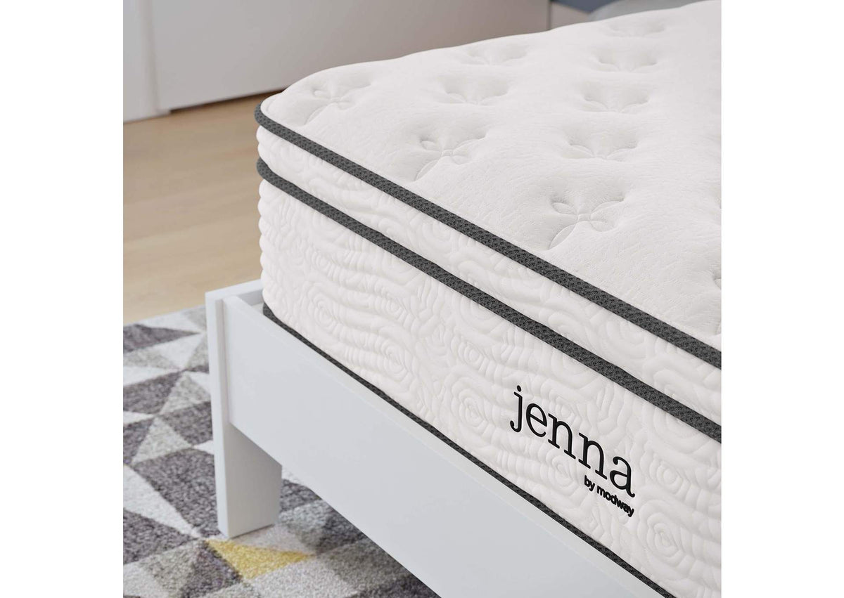 MOD-7088-WHI Jenna 12" Innerspring And Foam Full Mattress By Modway