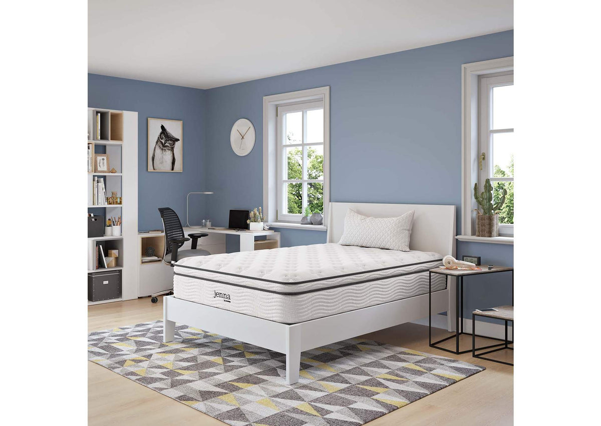 MOD-7088-WHI Jenna 12" Innerspring And Foam Full Mattress By Modway