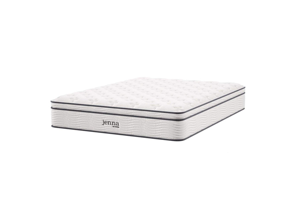 MOD-7089-WHI Jenna 12" Innerspring And Foam Queen Mattress By Modway