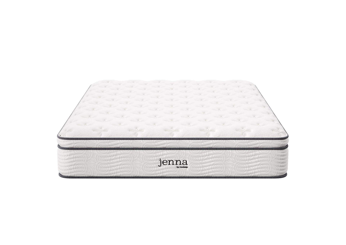 MOD-7089-WHI Jenna 12" Innerspring And Foam Queen Mattress By Modway