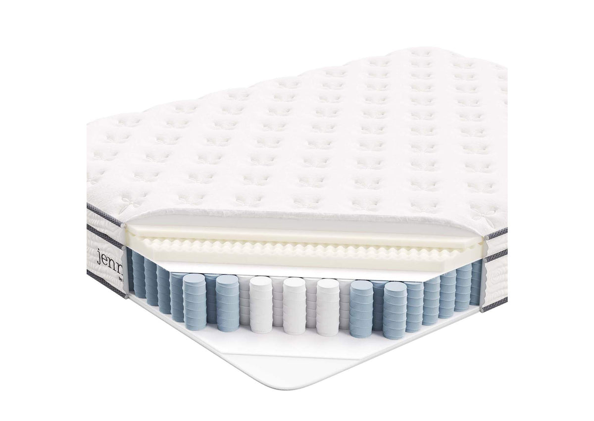 MOD-7089-WHI Jenna 12" Innerspring And Foam Queen Mattress By Modway