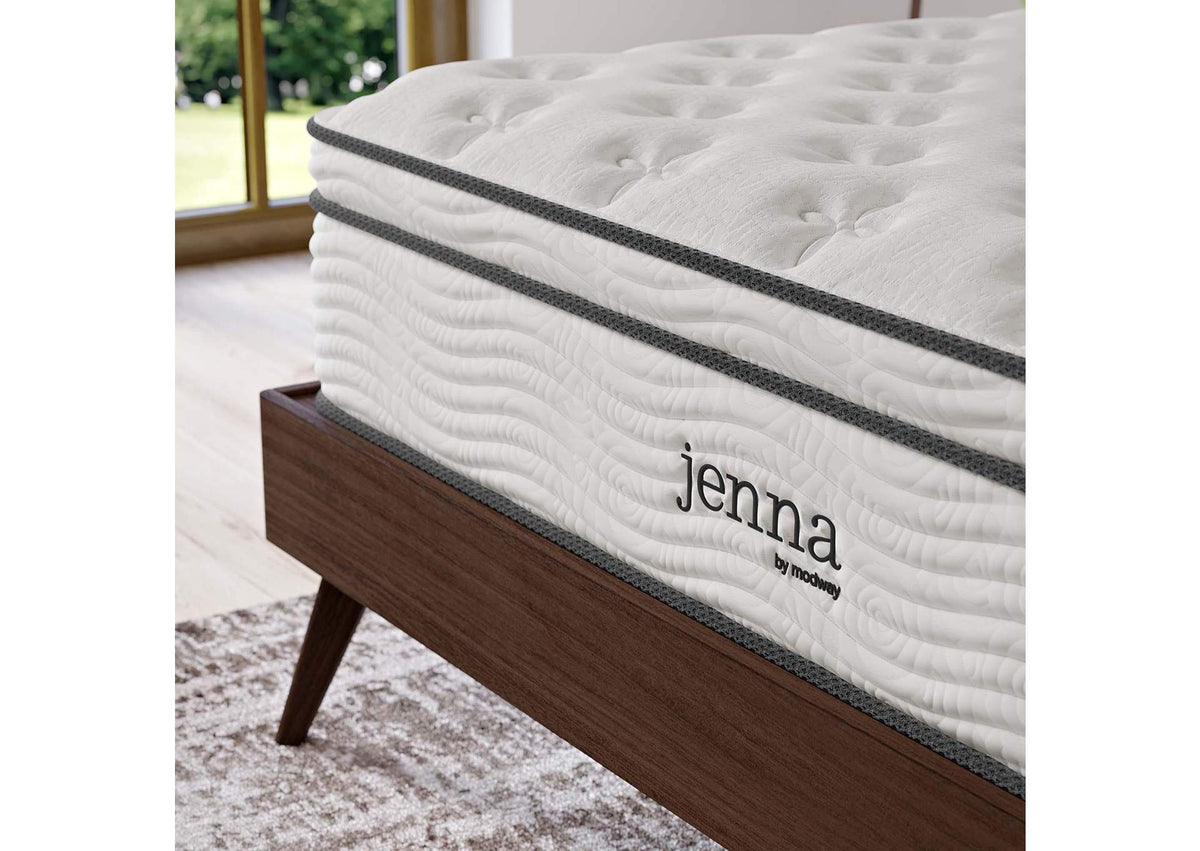 MOD-7090-WHI Jenna 12" Innerspring And Foam King Mattress By Modway