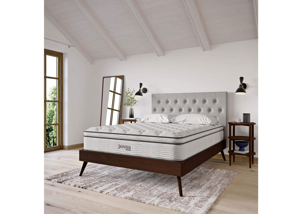 MOD-7090-WHI Jenna 12" Innerspring And Foam King Mattress By Modway